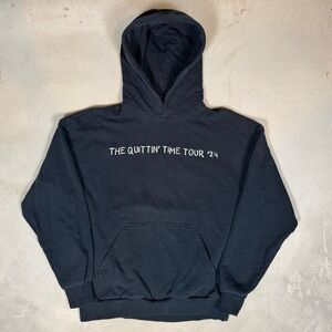 Zach Bryan Quittin Time Tour 24 Hoodie Small One Of These Days Black Concert
